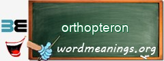 WordMeaning blackboard for orthopteron